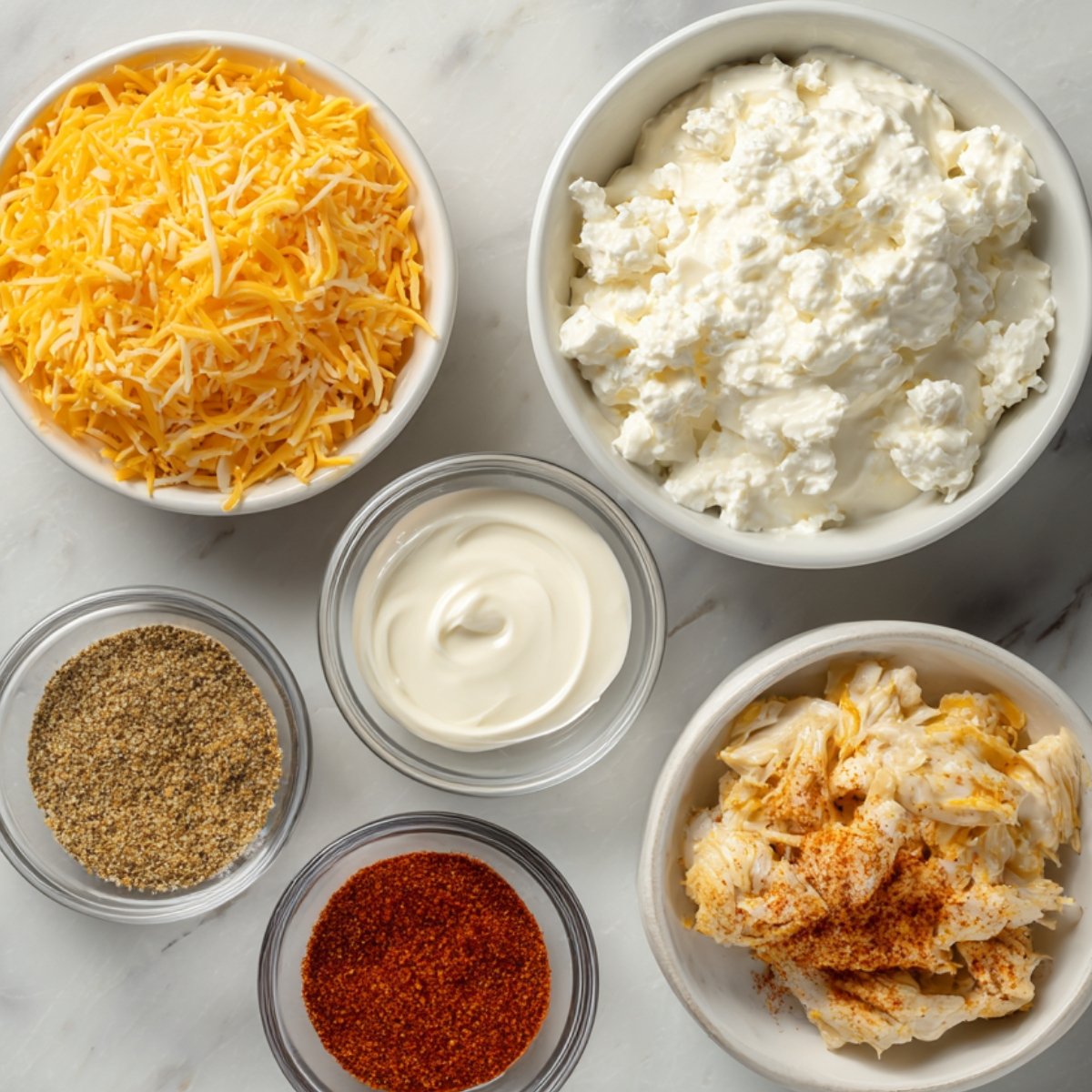 A charcuterie-style platter with buffalo chicken dip, crumbled blue cheese, chopped green onions, celery sticks, carrot sticks, crackers, and hot sauce.